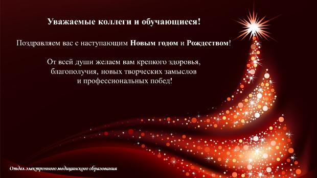 Отдел электронного медицинского образования ВГМУ им. Н.Н. Бурденко поздравляет с Новым годом!